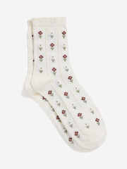 Floral Crew Socks rw&co On Sale