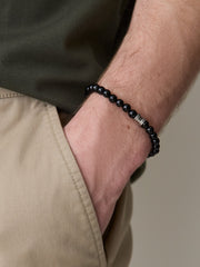 Black Onyx Beaded Bracelet rw&co Limited Time Discount