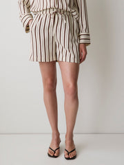 Striped Mid-Rise Pull-On Short rw&co Limited Time Discount