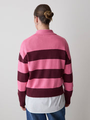 Cotton-Merino-Blend V-Neck Rugby Polo Sweater rw&co Exclusive Sale Price