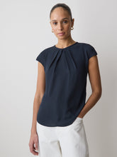 Mix-Media Cap-Sleeve Crew-Neck Blouse rw&co Special Promo Price