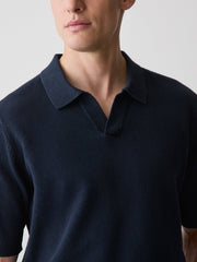 Linen-Blend Short-Sleeve Polo rw&co Limited Time Discount