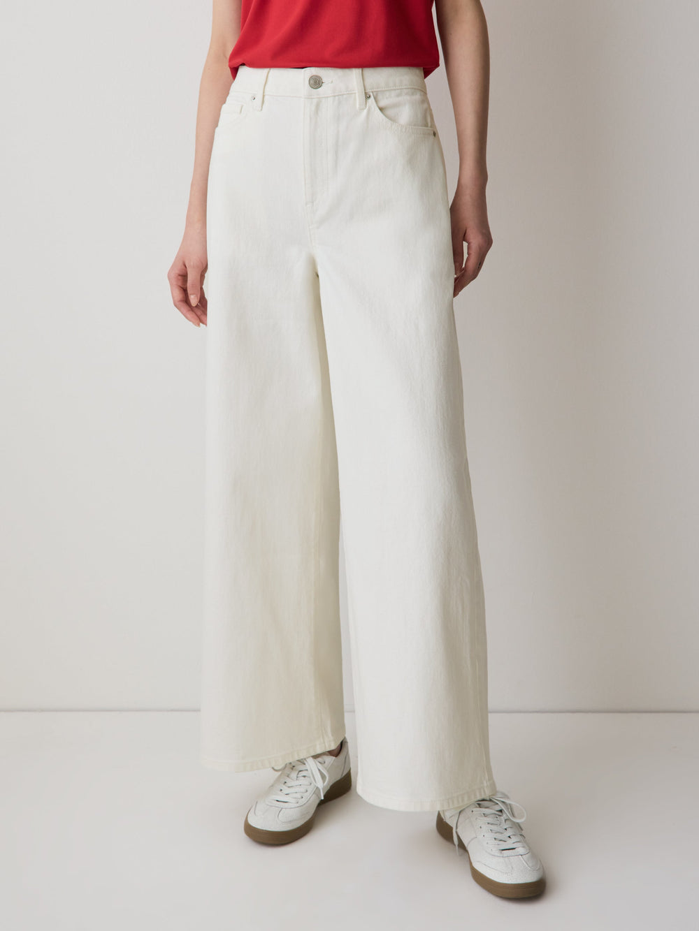High-Rise Wide-Leg Cropped Jeans rw&co Great Value Deal