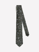 Green Regular Tie with Floral Pattern rw&co Special Offer