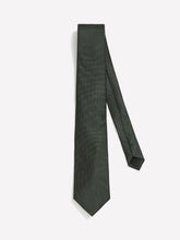 Dark Green Regular Tie with Square Geometric Pattern rw&co On Sale