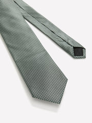 Mint Regular Tie with Geometric Pattern rw&co Great Value Deal