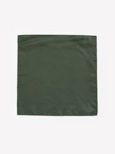 Dark Green Handkerchief with Square Geometric Pattern rw&co On Sale