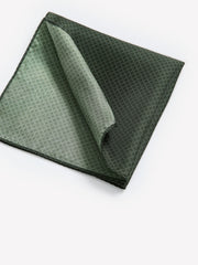 Dark Green Handkerchief with Square Geometric Pattern rw&co On Sale