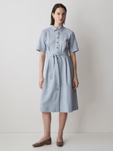 Short-Sleeve Linen-Blend Midi Dress with Shirt Collar rw&co Special Offer