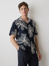 Short-Sleeve Camp-Collar Shirt with Embroidered Details rw&co Limited Time Discount