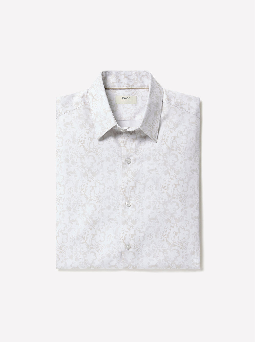 Regular-Fit Dress Shirt with Abstract Floral Pattern rw&co Limited Time Discount