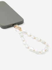 Glass Pearl Bag Charm & Phone Wristlet rw&co Great Value Deal