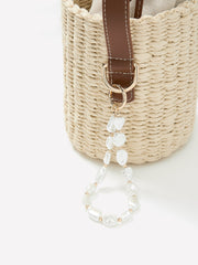 Glass Pearl Bag Charm & Phone Wristlet rw&co Great Value Deal