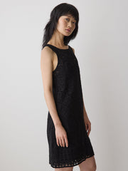 Sleeveless Crochet Mini Dress rw&co On Sale