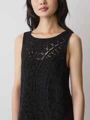 Sleeveless Crochet Mini Dress rw&co On Sale