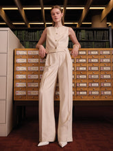 Striped High-Rise Wide-Leg Fluid Pant rw&co Special Offer