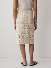 Straight Crochet Midi Skirt rw&co Limited Time Discount
