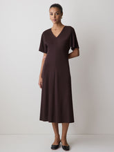 Short-Sleeve V-Neck Midi Dress rw&co Limited Time Discount