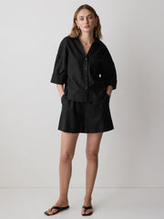 Linen-Blend Mid-Rise Pull-On Short rw&co Exclusive Sale Price