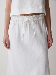 Linen Straight Midi Skirt rw&co Special Promo Price