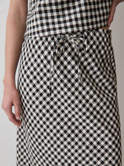 Linen-Blend Straight Midi Skirt rw&co On Sale