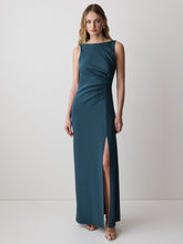 Sleeveless Boat-Neck Maxi Cocktail Dress rw&co Limited Time Discount