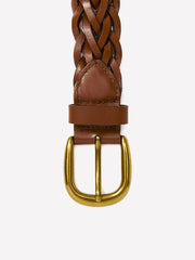 Braided Leather Belt with Metal Buckle rw&co Special Promo Price