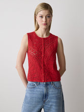 Buttoned-Down Crochet Tank Top rw&co Limited Time Discount