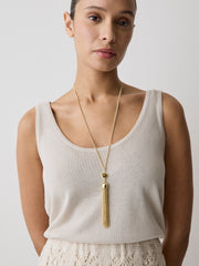 Long Necklace with Tassel rw&co On Sale