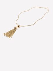 Long Necklace with Tassel rw&co On Sale