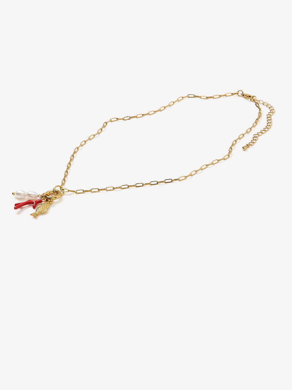 Carabiner Necklace with Charms rw&co Exclusive Sale Price