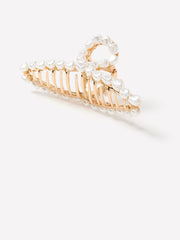 Metal Hair Gripper with Pearls rw&co Special Offer