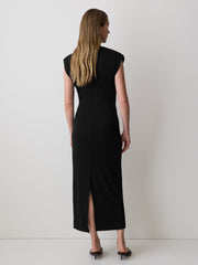Draped Midi Cocktail Dress with Cascade rw&co Exclusive Sale Price