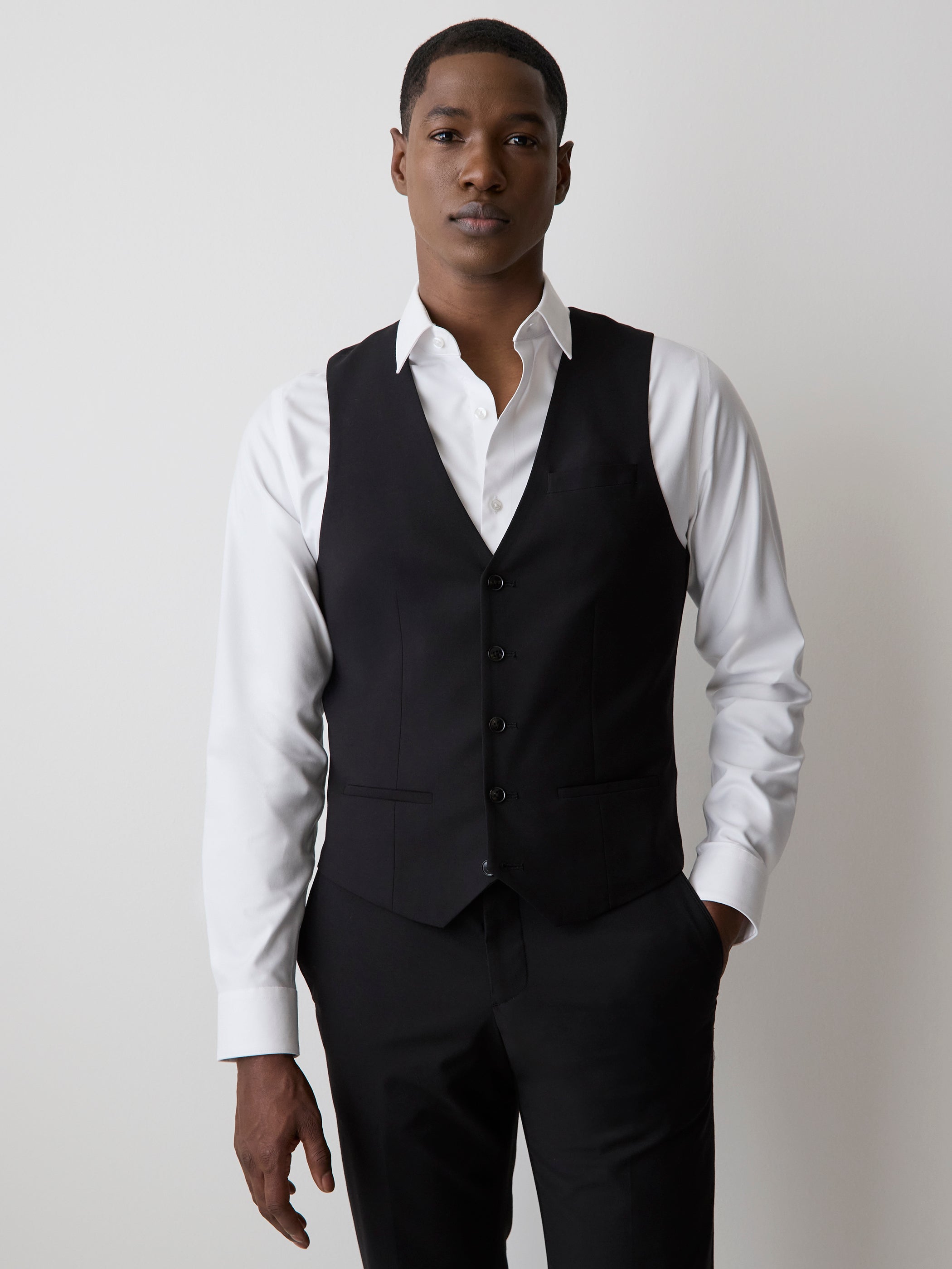 Wool-Blend Suiting Vest rw&co Exclusive Sale Price