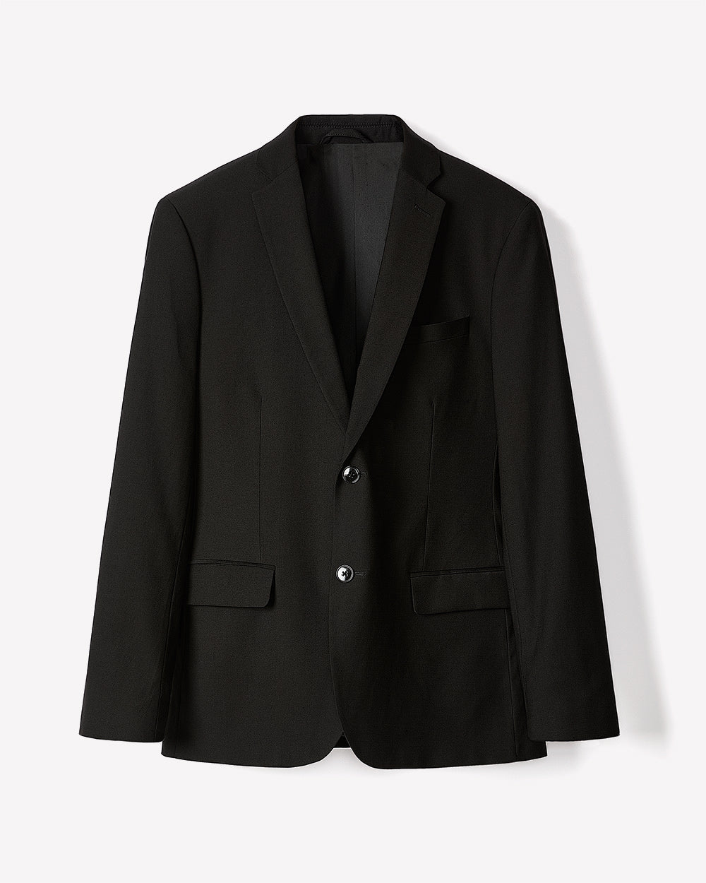 Essential Slim Fit Black Wool-Blend Suit Blazer rw&co Limited Time Discount