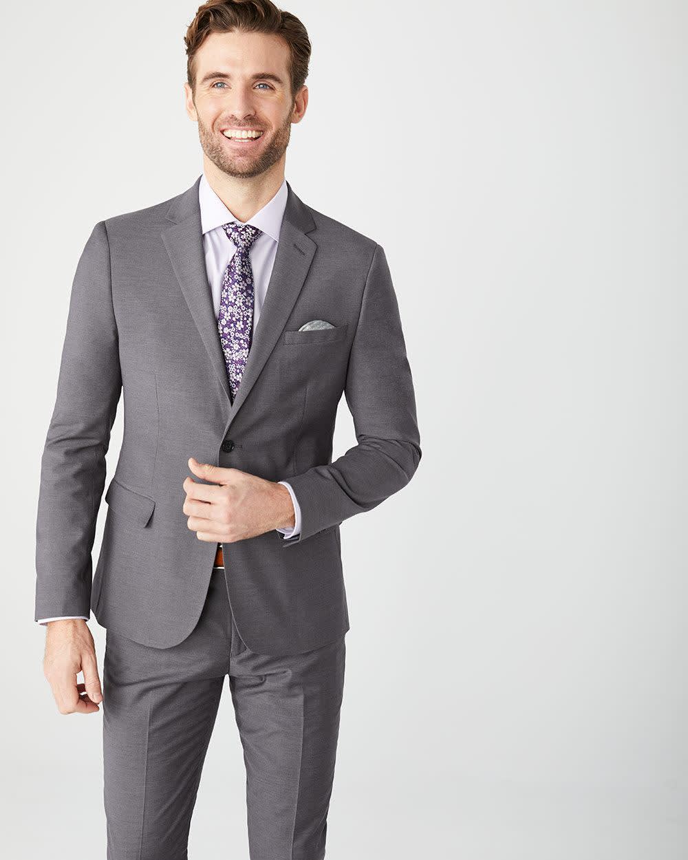 Essential Slim Fit Black Wool-Blend Suit Blazer rw&co Limited Time Discount