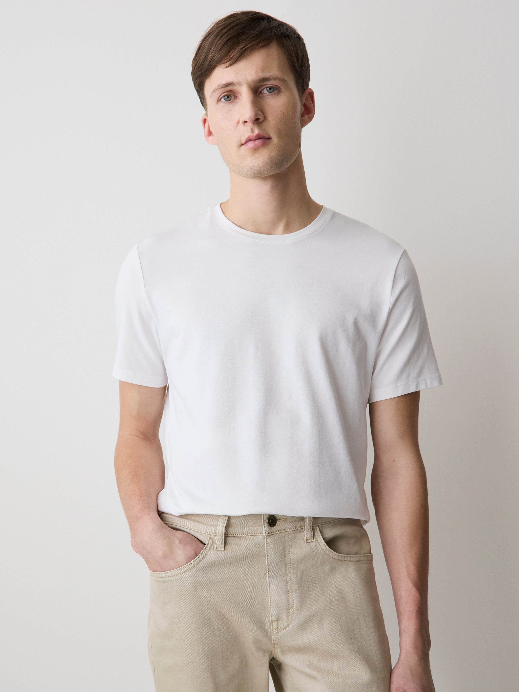 Supima Cotton (R) Crew-Neck T-Shirt rw&co Limited Time Discount