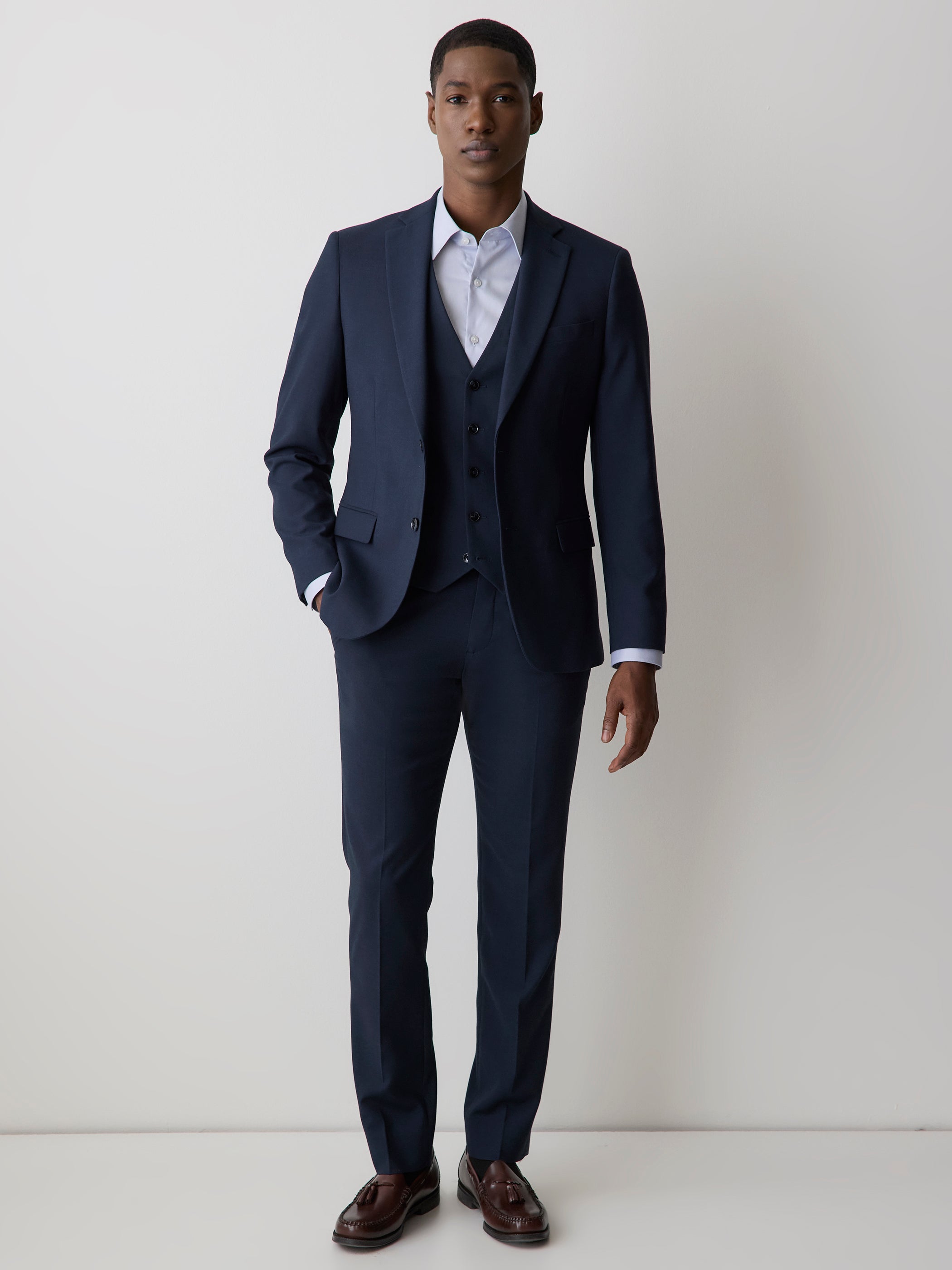 Essential Navy Suit Vest rw&co Limited Time Discount