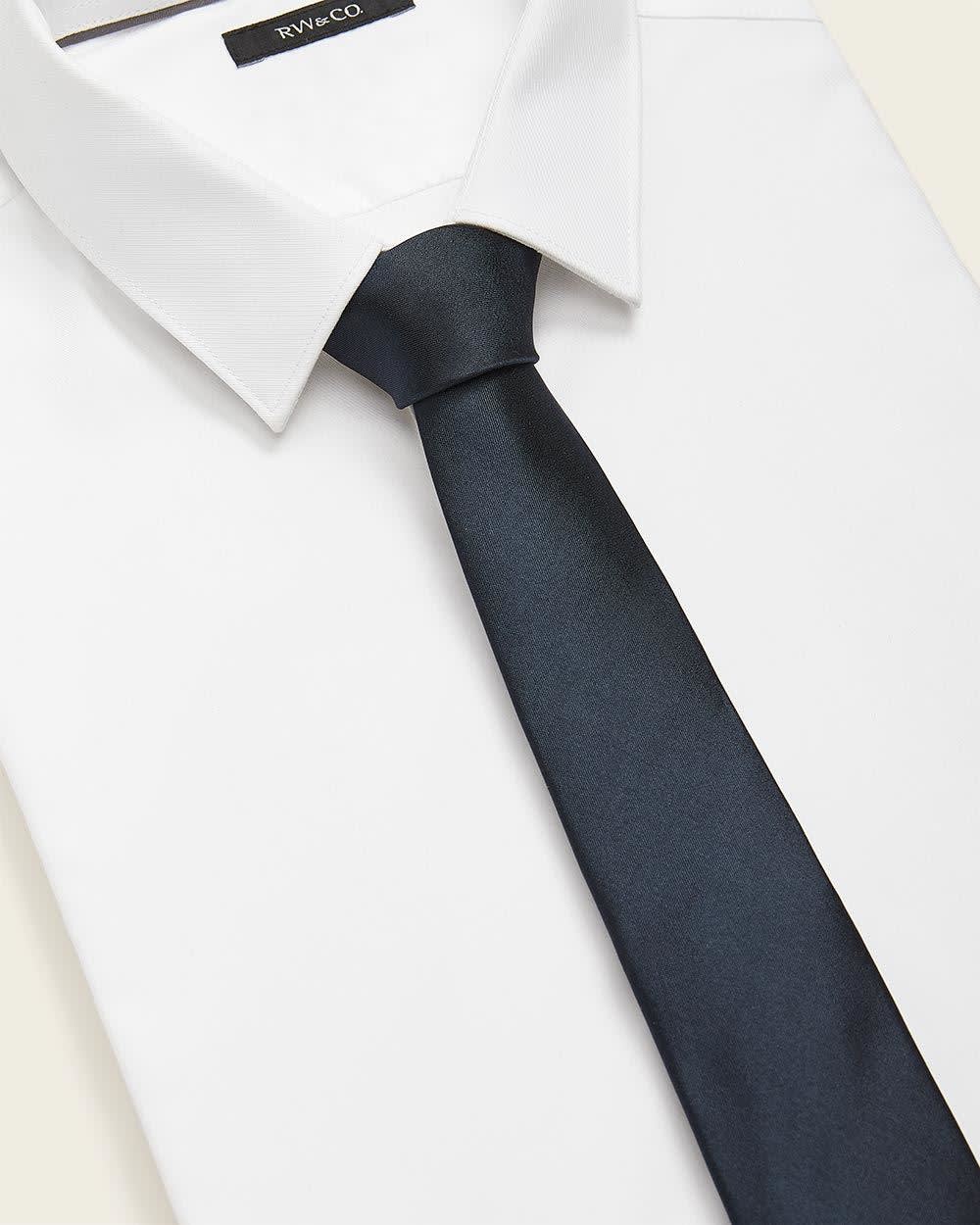Skinny Dark Solid Tie rw&co Limited Time Discount
