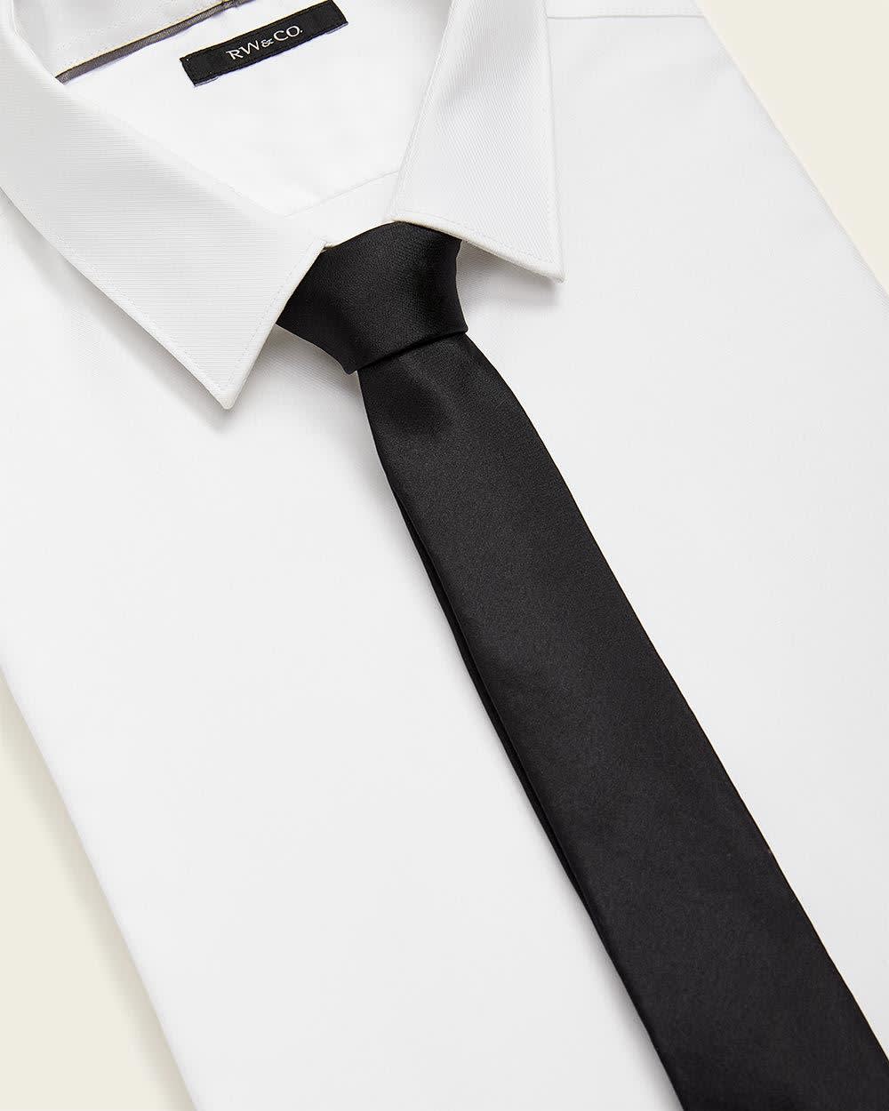 Skinny Dark Solid Tie rw&co Limited Time Discount
