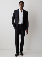 Essential Slim Fit Black Wool-Blend Suit Pant rw&co Exclusive Sale Price