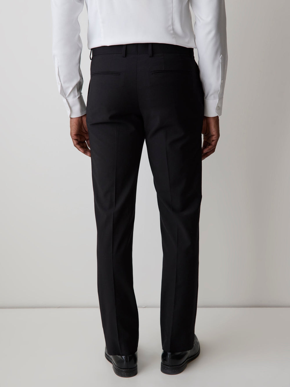 Essential Slim Fit Black Wool-Blend Suit Pant rw&co Exclusive Sale Price