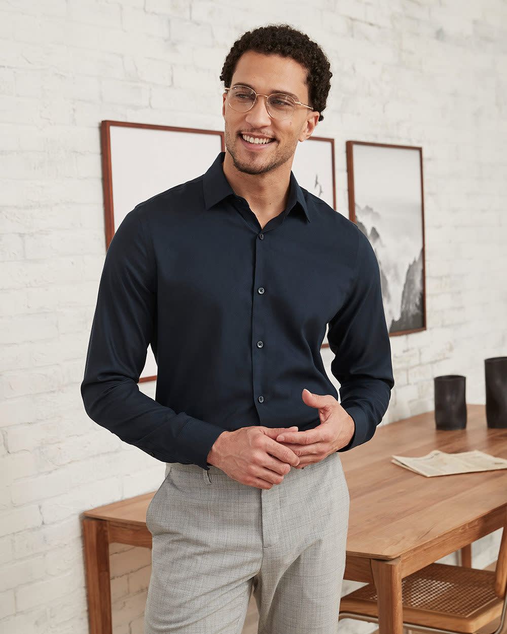 Slim Fit Performance Shirt rw&co On Sale