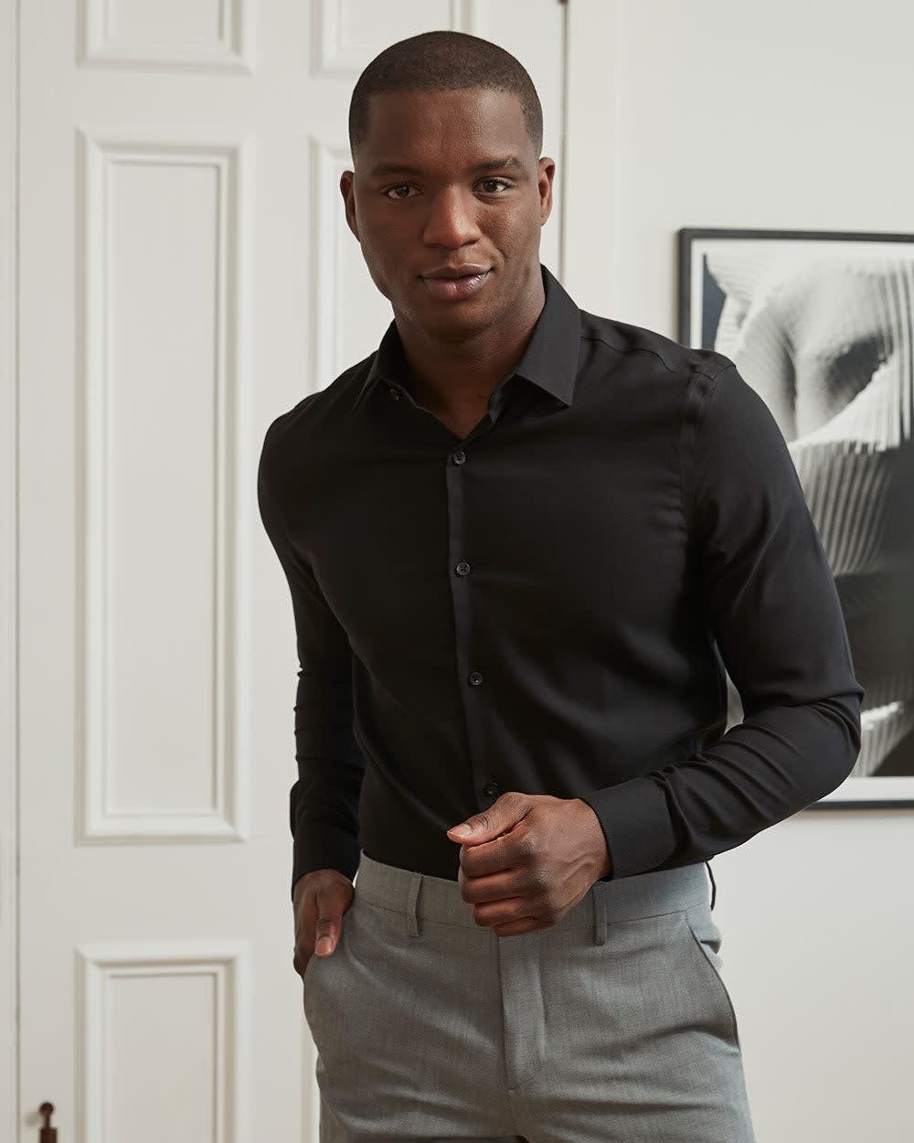 Slim Fit Performance Shirt rw&co On Sale