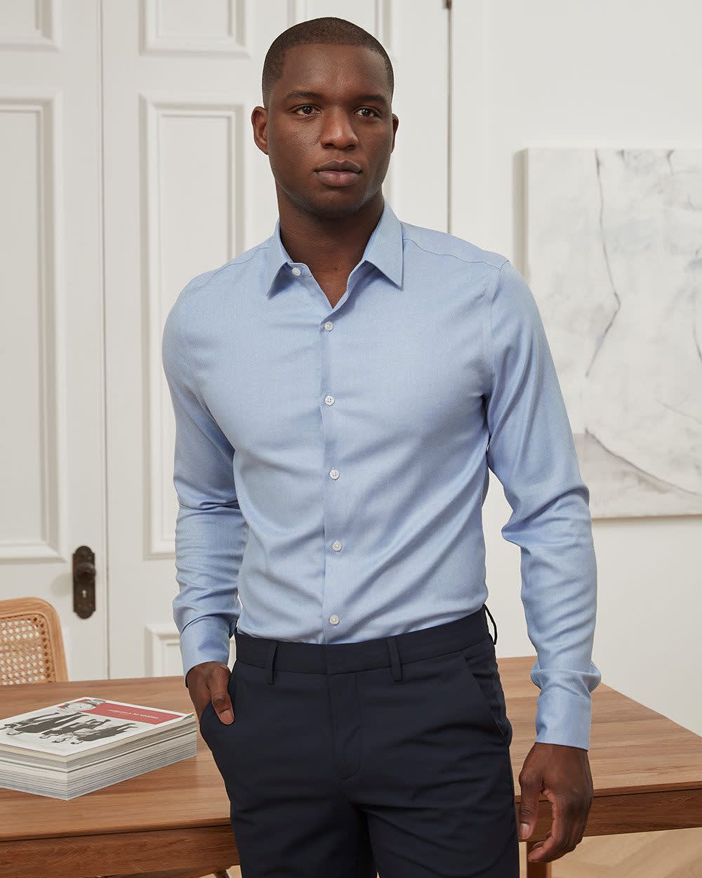 Slim Fit Performance Shirt rw&co On Sale