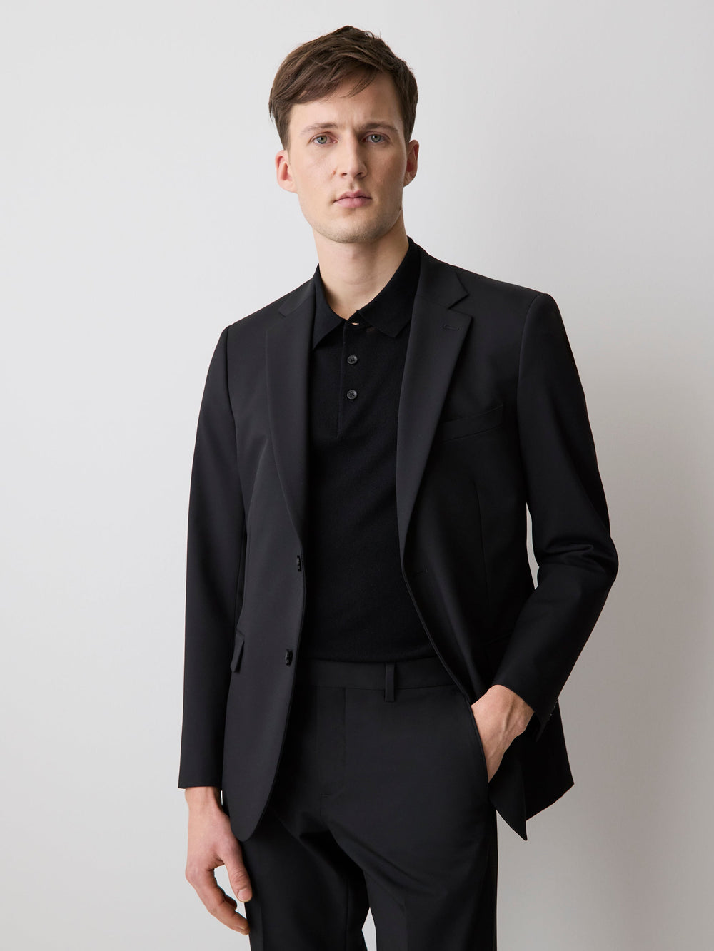 Black Slim Fit E-Tech Blazer rw&co Great Value Deal