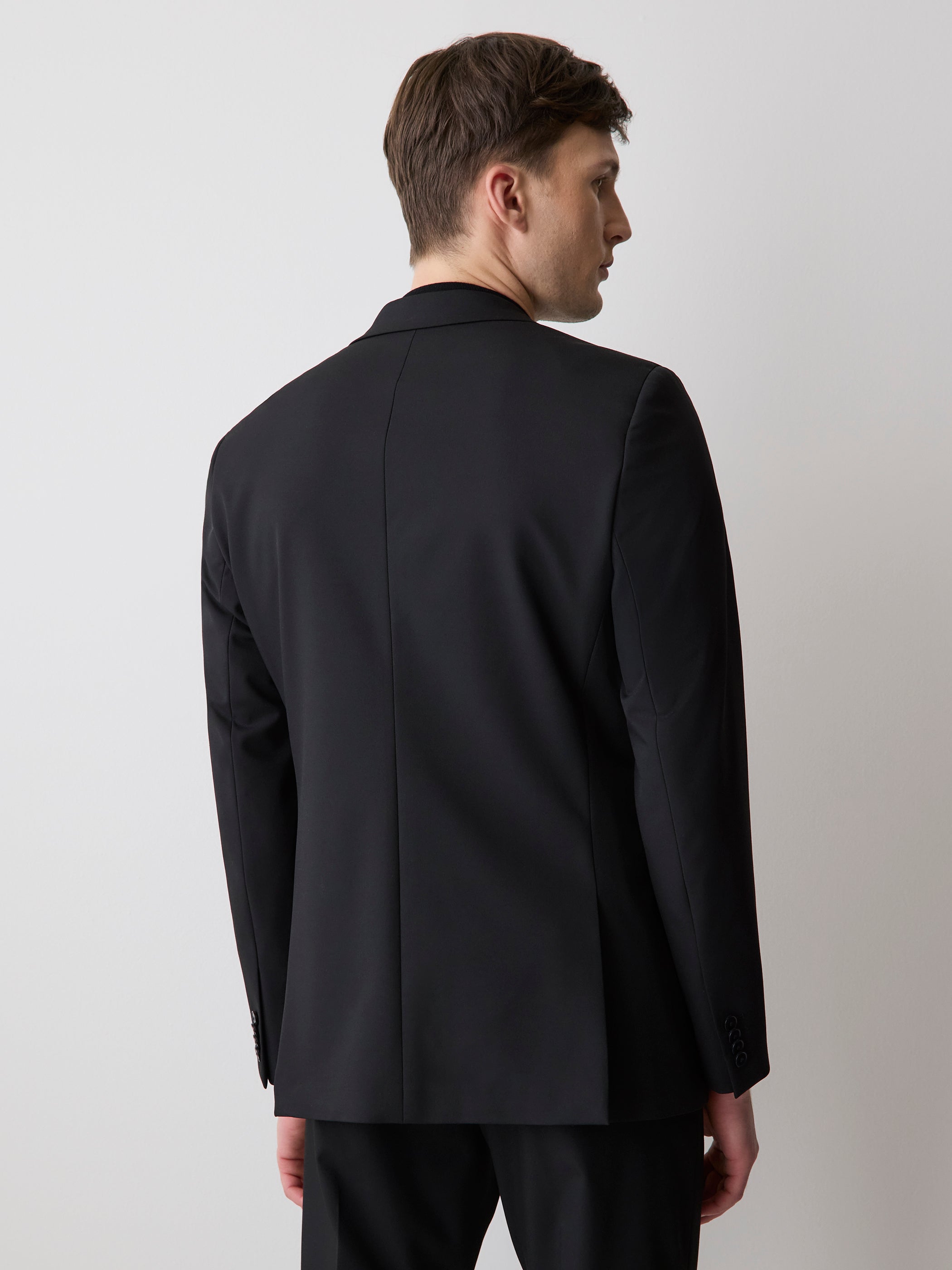 Black Slim Fit E-Tech Blazer rw&co Great Value Deal