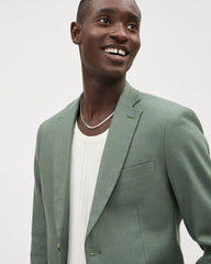 Slim Fit Stretch Linen Blazer rw&co Limited Time Discount