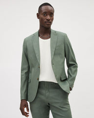 Slim Fit Stretch Linen Blazer rw&co Limited Time Discount