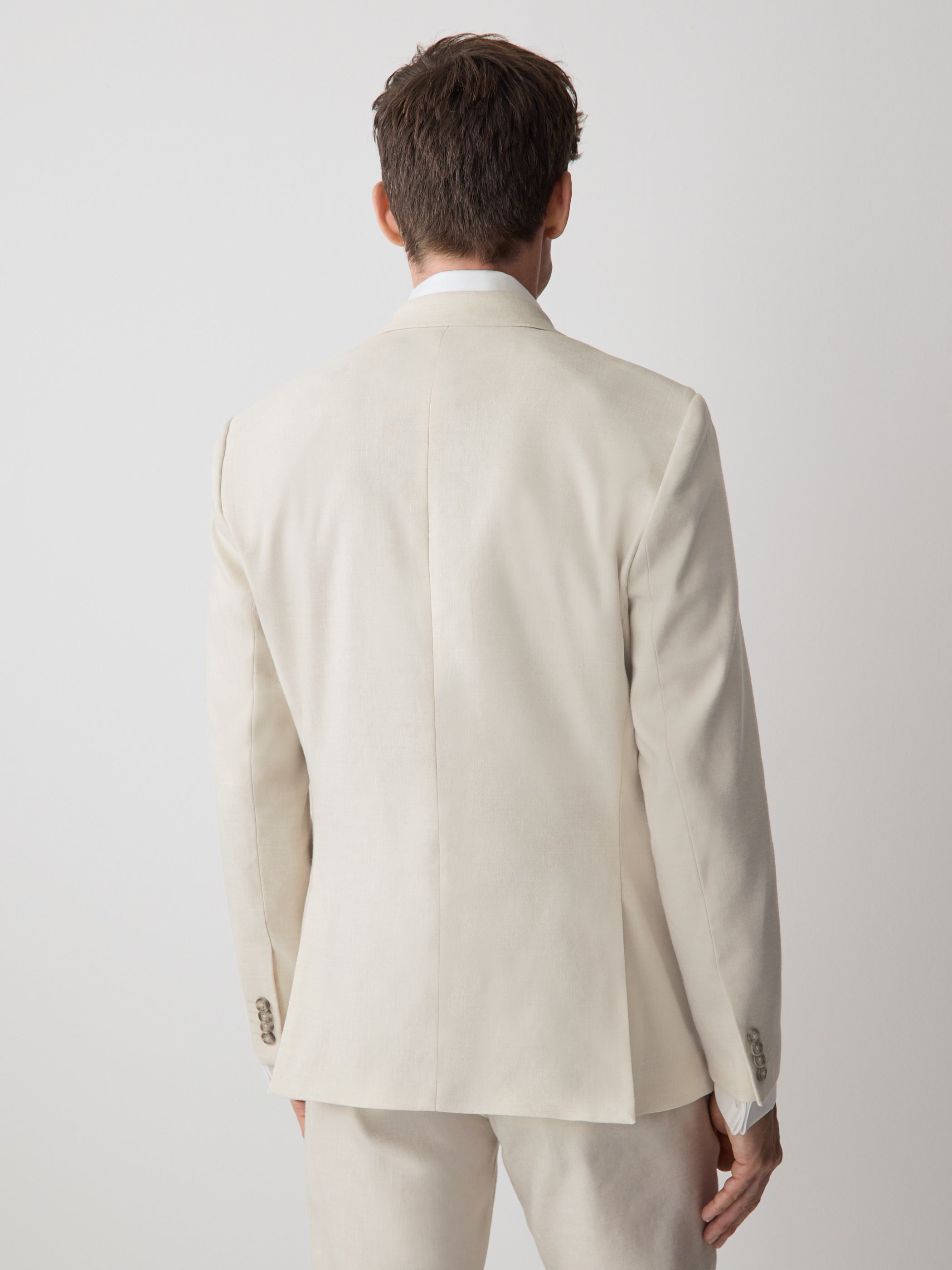 Slim Fit Stretch Linen Blazer rw&co Limited Time Discount
